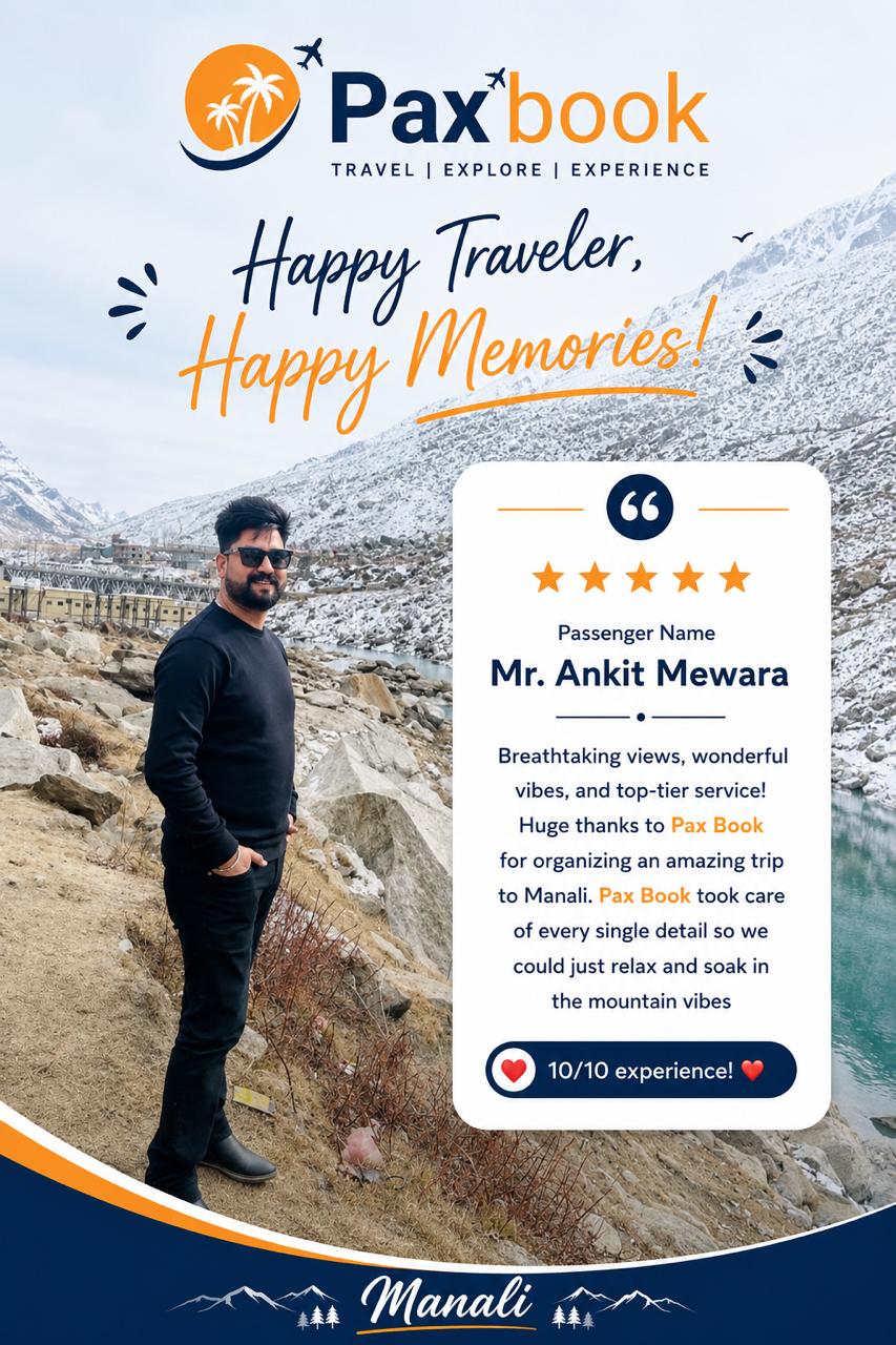 Mr. Ankit Mewara, 5 star review from Manali